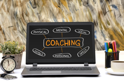 Professional Coaching concept chart on Laptop Screen